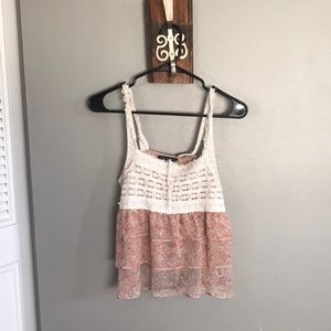 Floral and Lace Tank